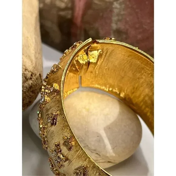 Gold & Crystal Bracelet Kenneth Jay Lane Hearts & Stars